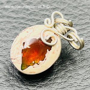 Pendentif en Opale de feu du Mexique (réf pom3)