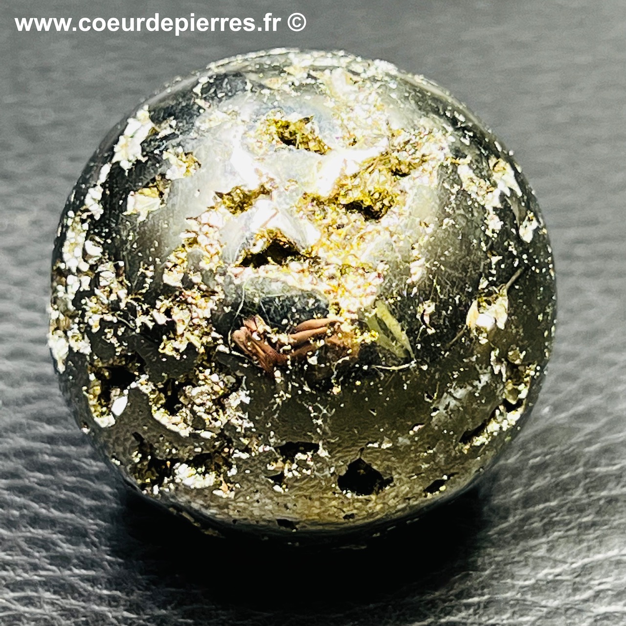 Sphère en Pyrite du Pérou de 0,074 Kg (réf spy8)