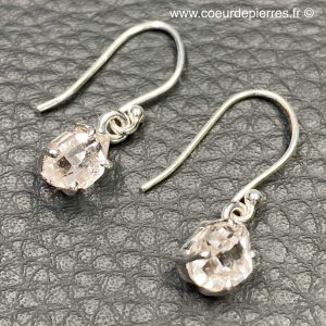 Paire de boucles d’oreilles en diamant herkimer des USA (réf boq8)