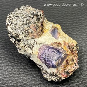 Saphir sur biotite de Madagascar (réf sap5)