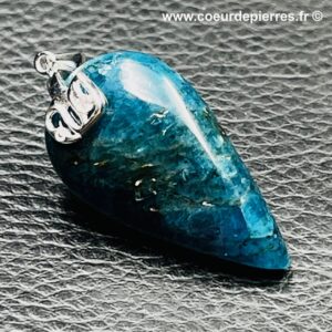 Pendentif en apatite bleue de Madagascar (réf pab4)
