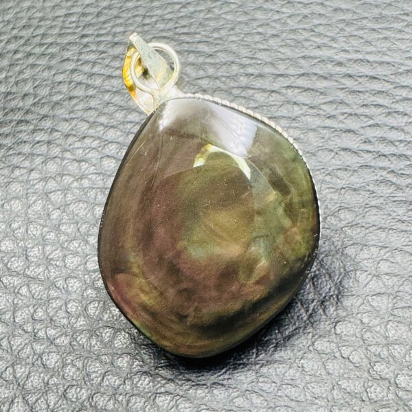 Pendentif Obsidienne Manta Huichol