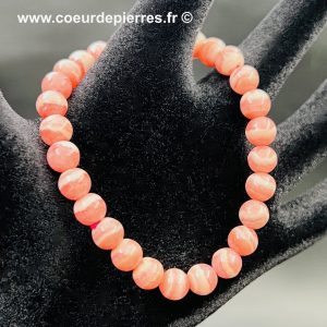 Bracelet en Rhodochrosite du Pérou “perles 7mm Qualité sup”