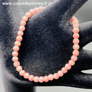 Bracelet en Rhodochrosite du Pérou « perles de 4mm qualité supérieure »