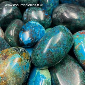 Chrysocolle du Congo, pierres roulées « grande taille »