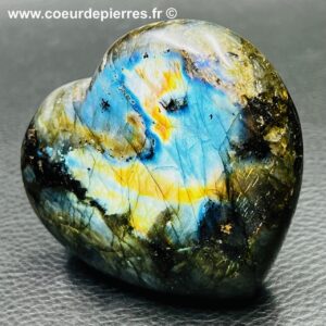 Coeur en labradorite de Madagascar de 0,210kg (réf sla4)