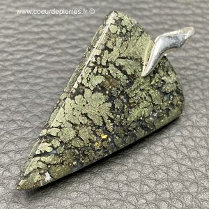 Pendentif en Nipomo marcassite “pyrite” de Californie, USA “grand modèle” (réf ppy1)