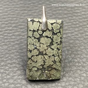 Pendentif en Nipomo marcasite “pyrite” de Californie, USA (réf ppy7)