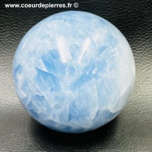 Sphère en calcite bleue de Madagascar (réf scb4)