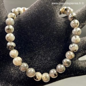 Bracelet en larvikite de Norvège perles de 6mm