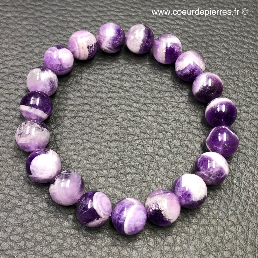 Bracelet en acier inoxydable 1 Perle Calcite jaune du Royaume-Uni de forme libre 5 mm-8 mm. Fabriqué en France