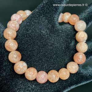 Bracelet en pierre soleil de Norvège perles de 8mm (ref bps2)