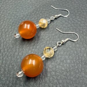 Boucles d'Oreilles en Cornaline