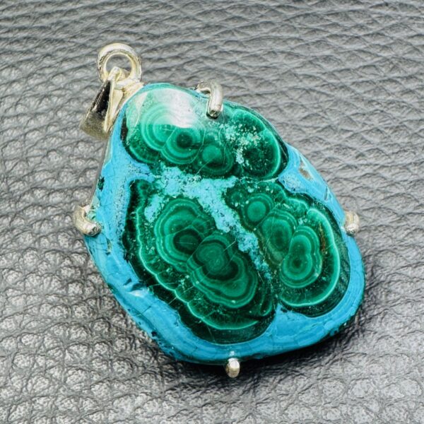 Pendentif en chrysocolle du Pérou (réf c23) – Image 3