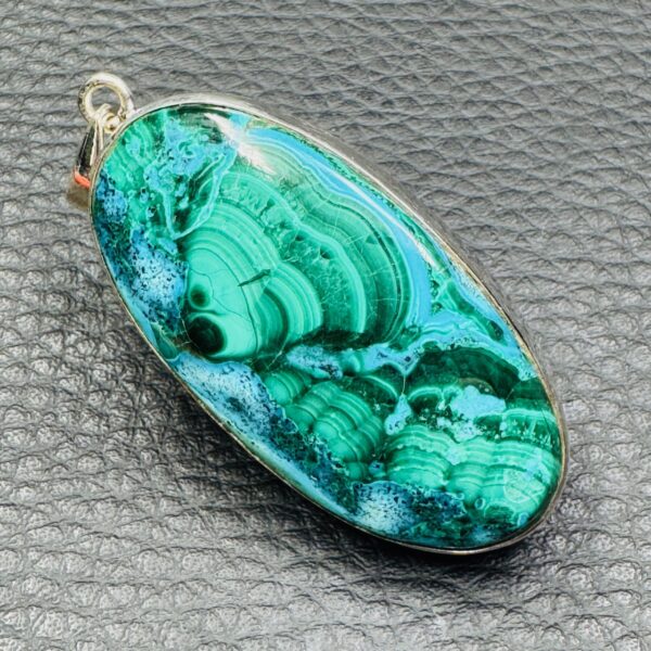 Pendentif en chrysocolle du Congo (réf c8) – Image 2