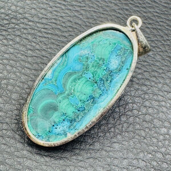 Pendentif en chrysocolle du Congo (réf c8) – Image 4