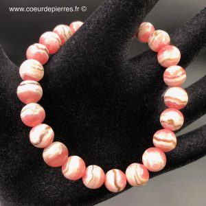 Bracelet en Rhodochrosite du Pérou « perles de 8mm qualité extra »