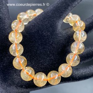 Bracelet en citrine de Madagascar perles de 10mm