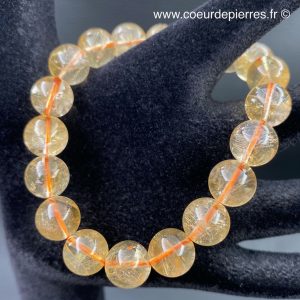 Bracelet en citrine de Madagascar “perles 10mm”
