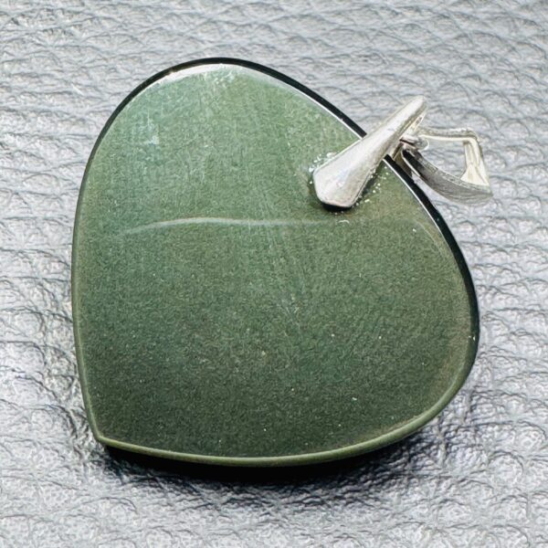 Pendentif Coeur d'Obsidienne Oeil Céleste "Suprême" (réf ooc61) – Image 3