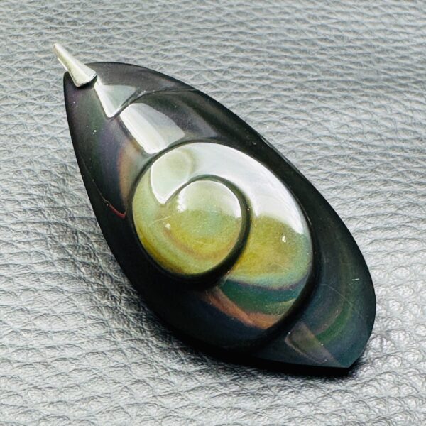 Pendentif Obsidienne Oeil Céleste « suprême » Mexique  (réf ooc24) – Image 2