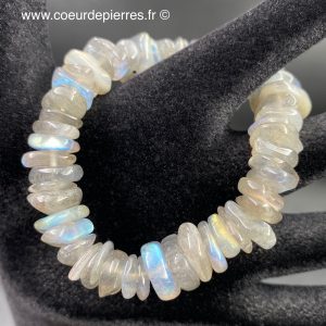 Bracelet en Labradorite de Madagascar « perles plate extra »