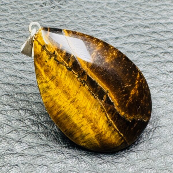 Pendentif Oeil de Tigre d'Afrique du Sud (réf pot2) – Image 2