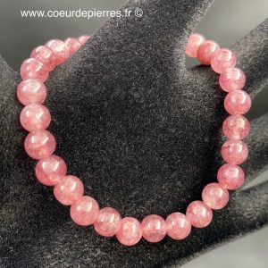 Bracelet en calcite rouge du Mexique « perles 6mm »