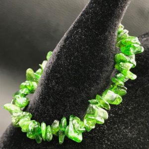 Bracelet en chrome diopside de Russie « chips »