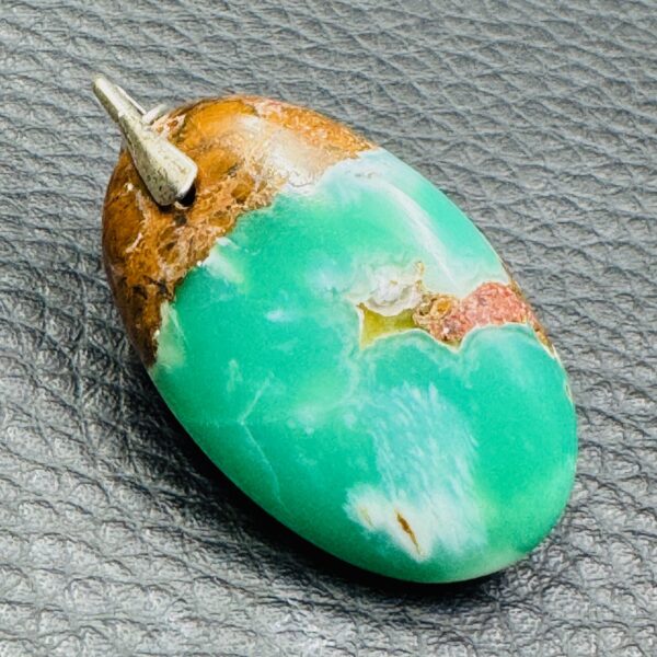 Pendentif en chrysoprase du Brésil « grand modèle » (réf cp4) – Image 2