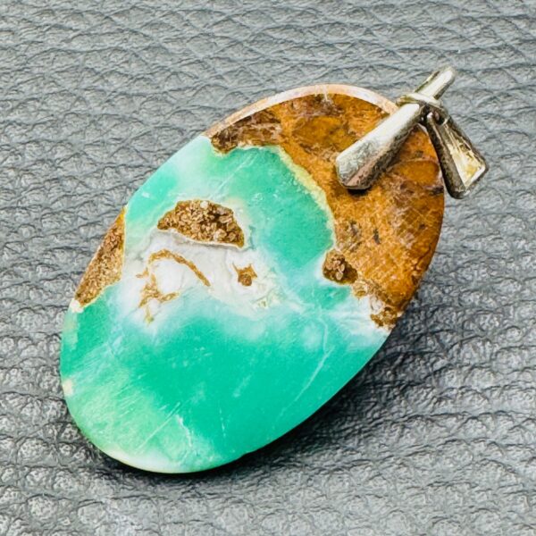 Pendentif en chrysoprase du Brésil « grand modèle » (réf cp4) – Image 3