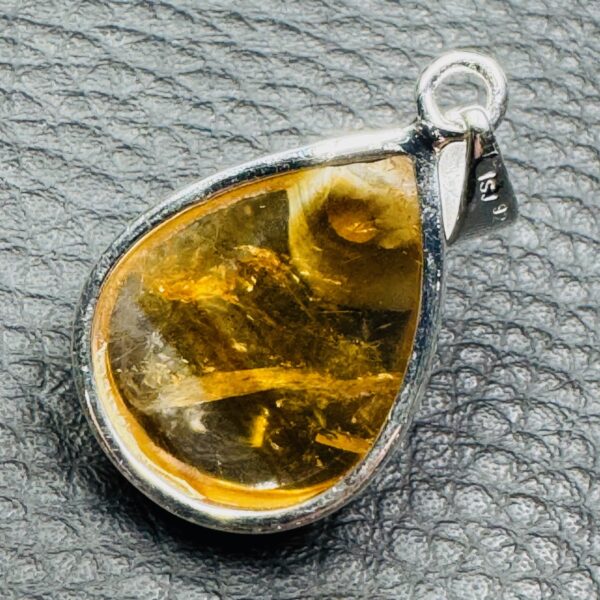 Pendentif en citrine naturelle de Madagascar (réf ci1) – Image 3