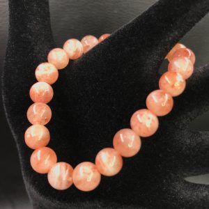 Bracelet en pierre soleil de Norvège perles de 7mm