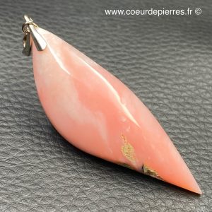 Pendentif en opale rose Péruvienne “grand modèle” (réf poa1)