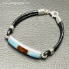 Bracelet en Ambre et Larimar de République Dominicaine (réf brl2) – Image 4