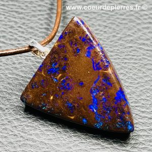 Pendentif en opale boulder d’Australie de 84,5 carats (réf po9)