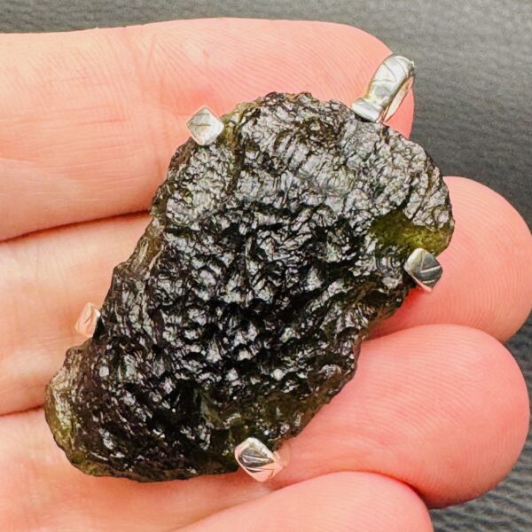 Pendentif en Moldavite "Grand Modele" (réf pdm4) – Image 9