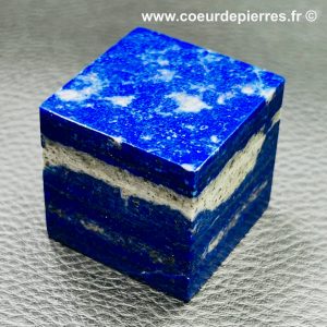 Cube en lapis lazuli d’Afghanistan (réf lpz9)
