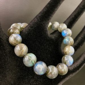 Bracelet perles en labradorite haute qualité « perles de 10 mm » (réf blp10)