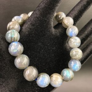 Bracelet perles en labradorite haute qualité « perles de 10 mm » (réf blp10)