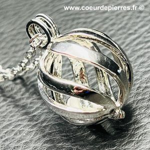 Pendentif cage ouvrable pour pierres brutes ou roulées (réf cs4)