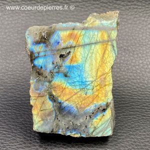 Petit morceau de labradorite une face polie (réf pbl1)