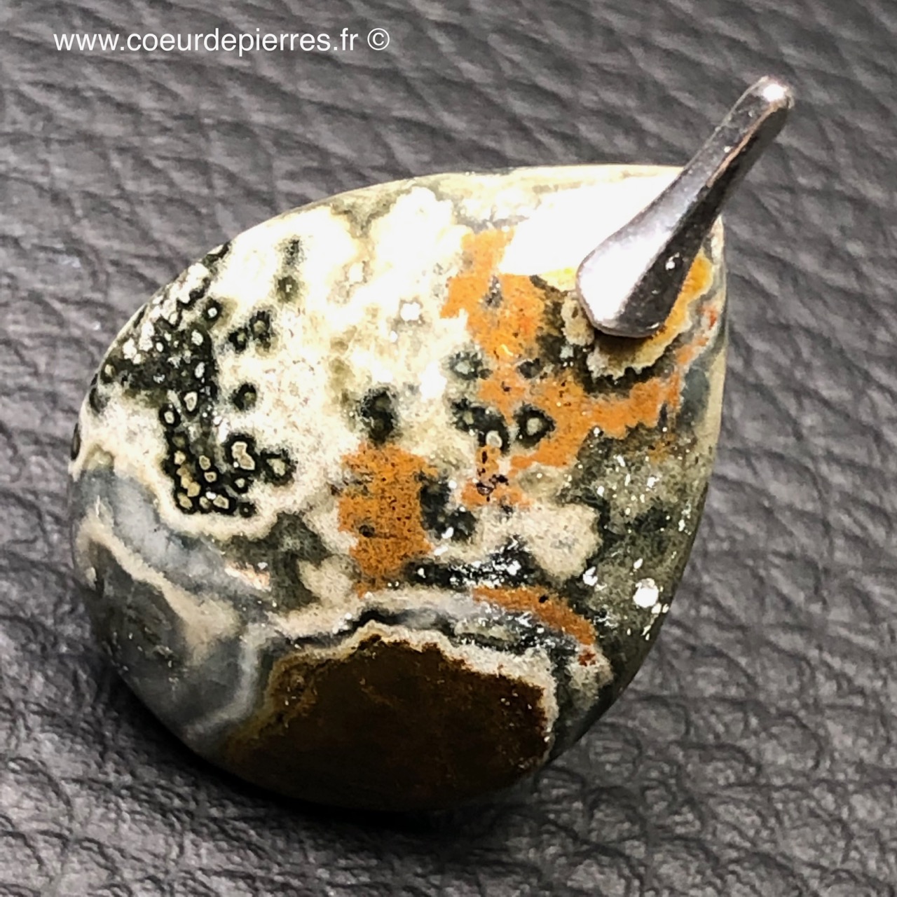 Pendentif Jaspe Orbiculaire Rectangle Fin – Patience, Rajeunissement et Équilibre Émotionnel