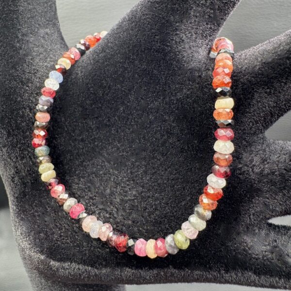 Bracelet en Spinelle Multicolore "perles 4mm facettées" – Image 2