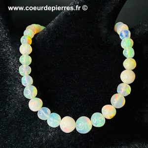 Bracelet en opale Welo d’Ethiopie “perles de 6mm”