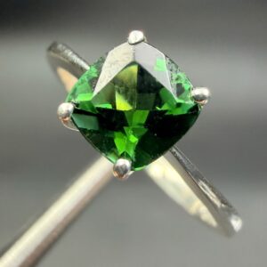 Bague avec Tourmaline Verte