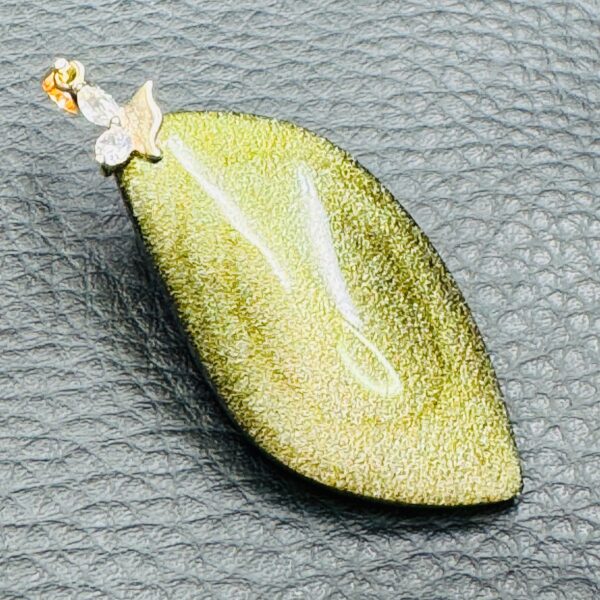 Pendentif en Obsidienne Dorée