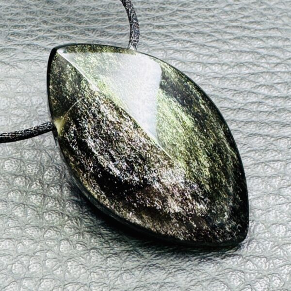 Pendentif en Obsidienne Dorée du Mexique (réf od5) – Image 3