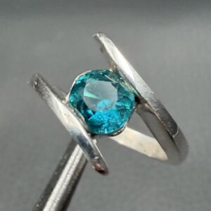 Bague avec Tourmaline Bleue