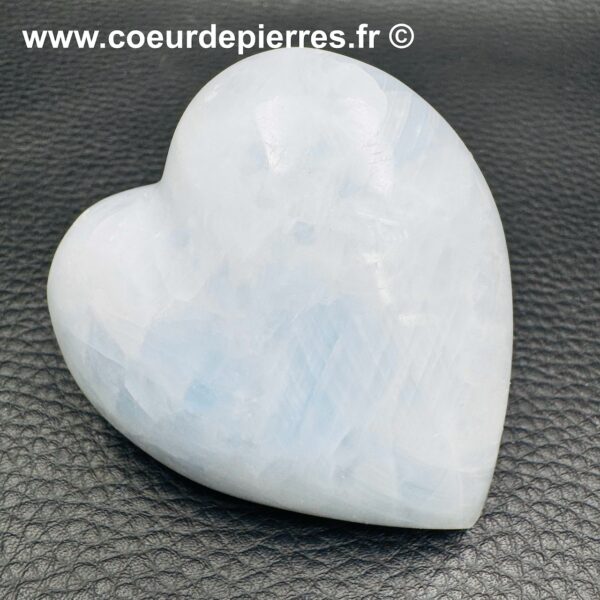 Coeur en calcite bleue de Madagascar (réf cec3) – Image 2